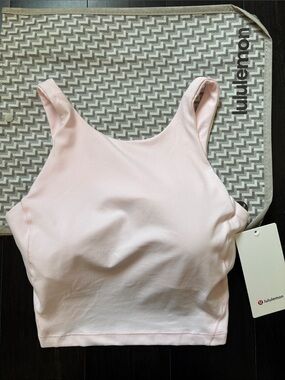 LULULEMON ALIGN HIGH NECK TANK IN PINK PEARL SZ 8 NWT